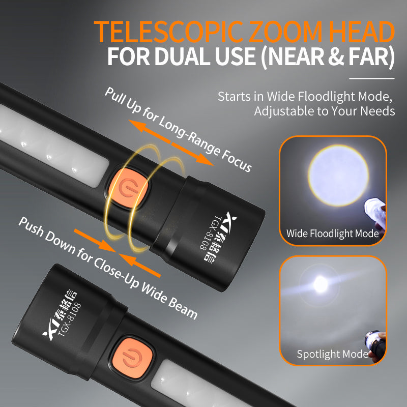 TAIGEXIN LED Rechargeable Flashlight-TGX-8108